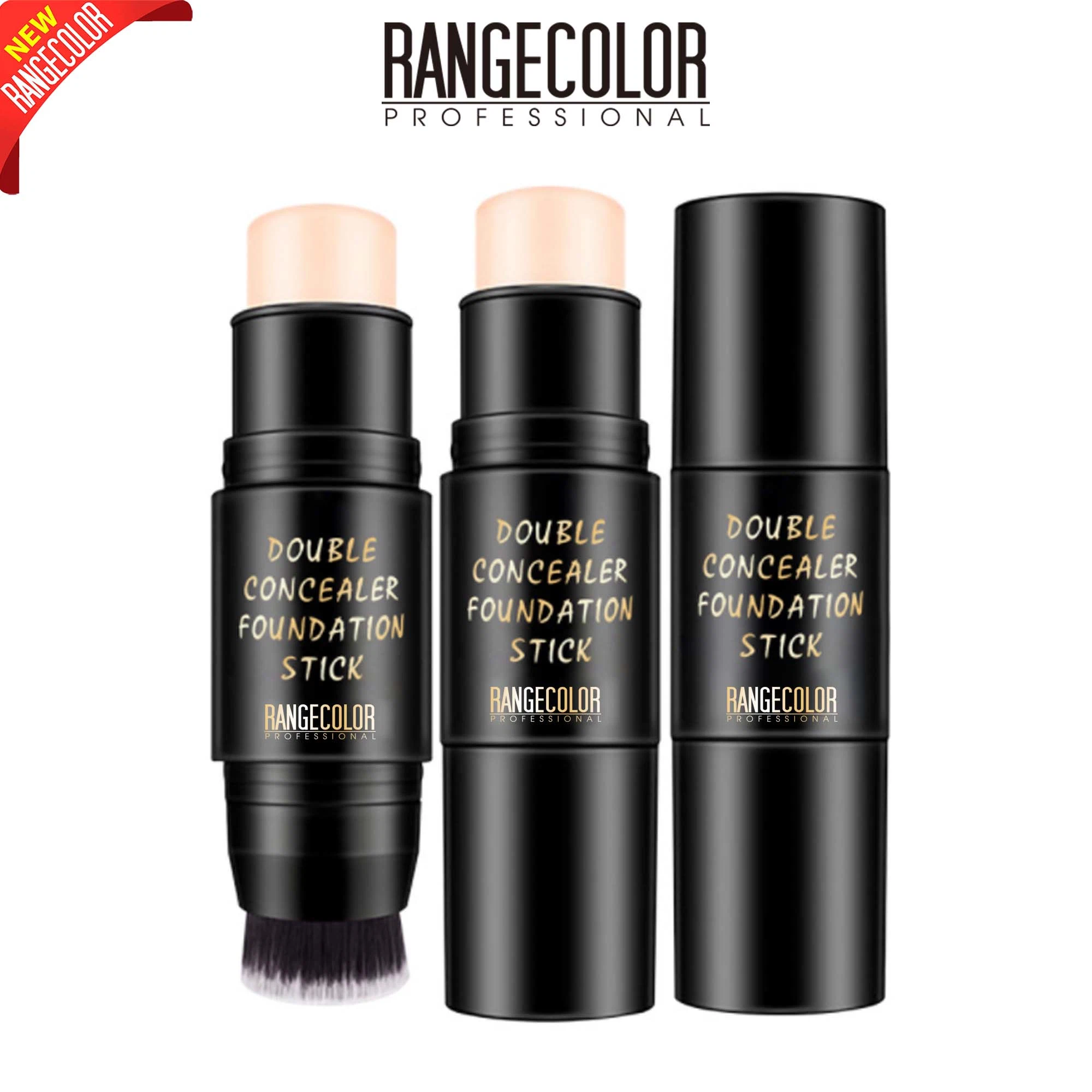 Einzigartiger Concealer Stick Double End Foundation Stick mit Brush Custom Logo vollständige Abdeckung solide Grundlage mit Private Label Service