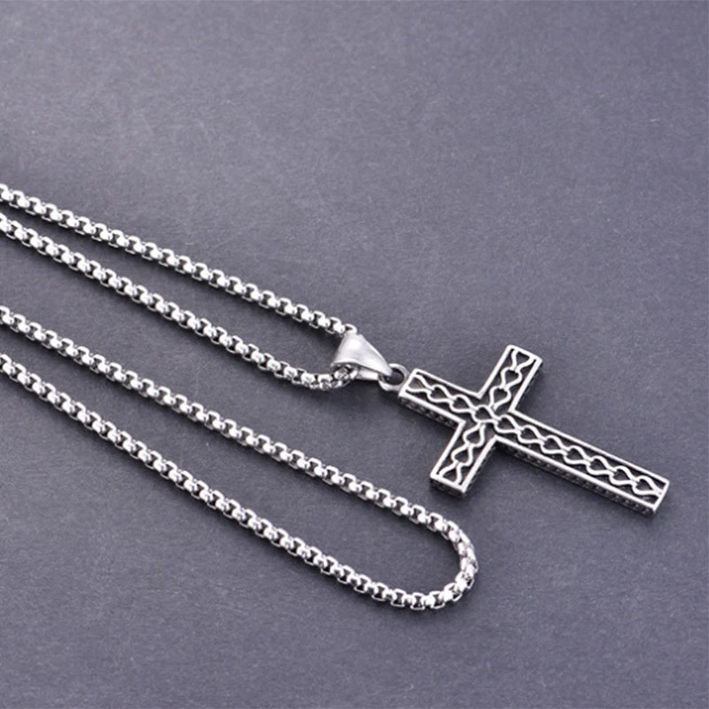 Men's Titanium Steel Pendant European and American Retro Cross Trend Simple Jewelry Wholesale/Supplier