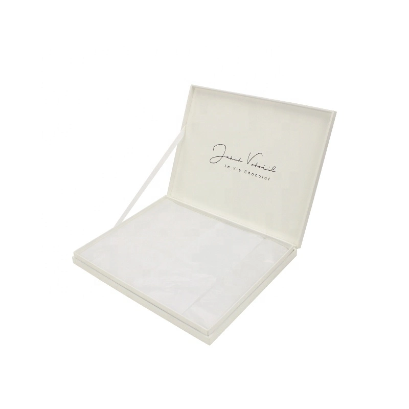 Custom Wooden Board Chocolate Box Pralines Box Packaging with Tissue Paper and Transparent Blister
