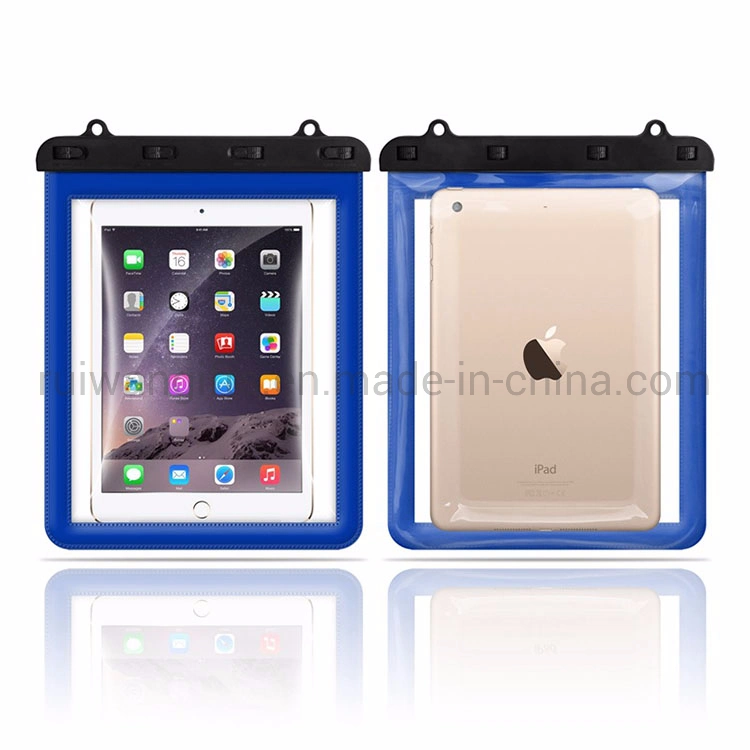 PVC Waterproof Pouch for iPad with Double Zip Closure