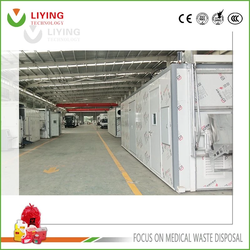 Smokeless and Odorless Medical Refuse Microwave Disinfection System Mobile Disposal Treatment Device