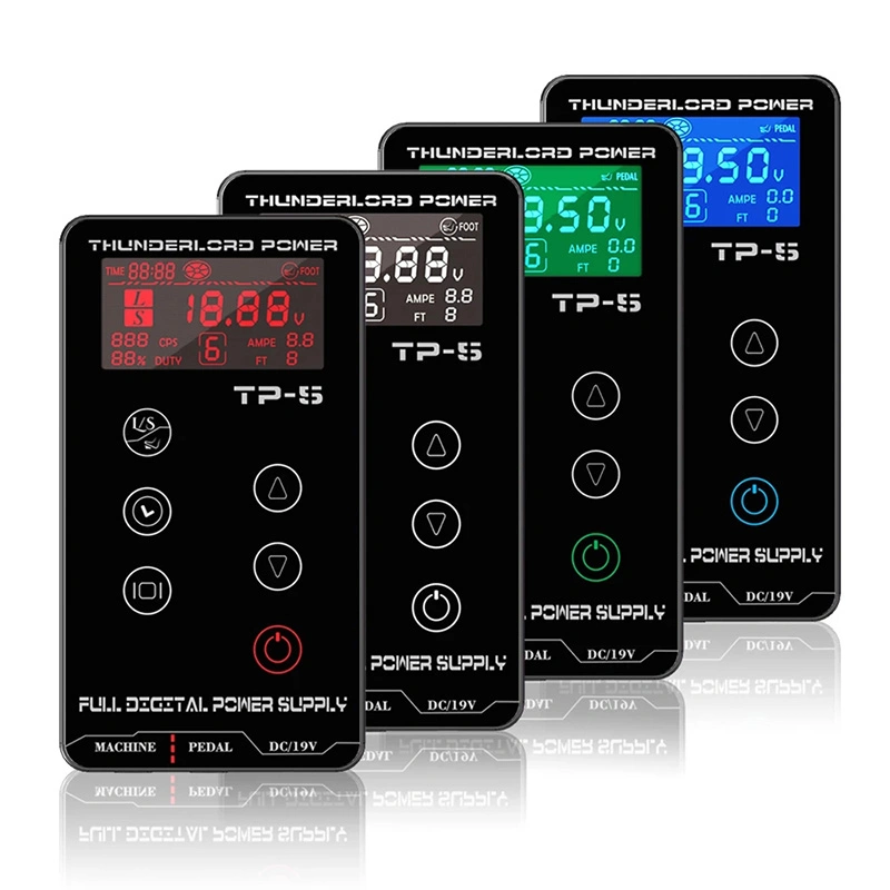 محوّل الطاقة Thunderlord TP-5 LCD Tattoo الذي يبيع ساخنة إمداد الطاقة لماكينة تاتو