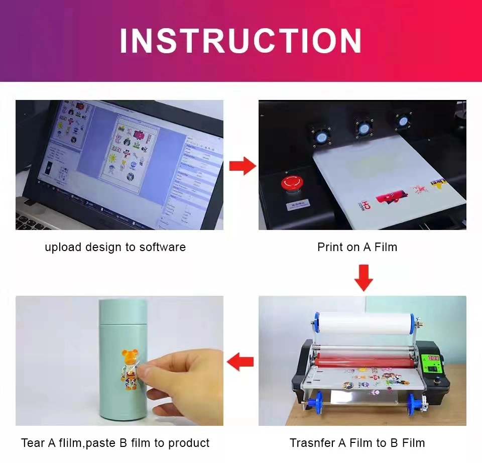 Glue UV Dtf Film Ab Film Transfer UV Printing