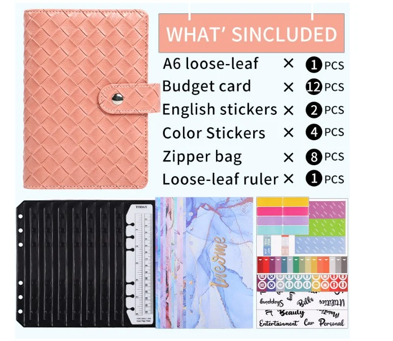 Wholesale/Supplier 6 Ring Binde Design Binder Fashion Stationery Daily Business A6 Budget Binder