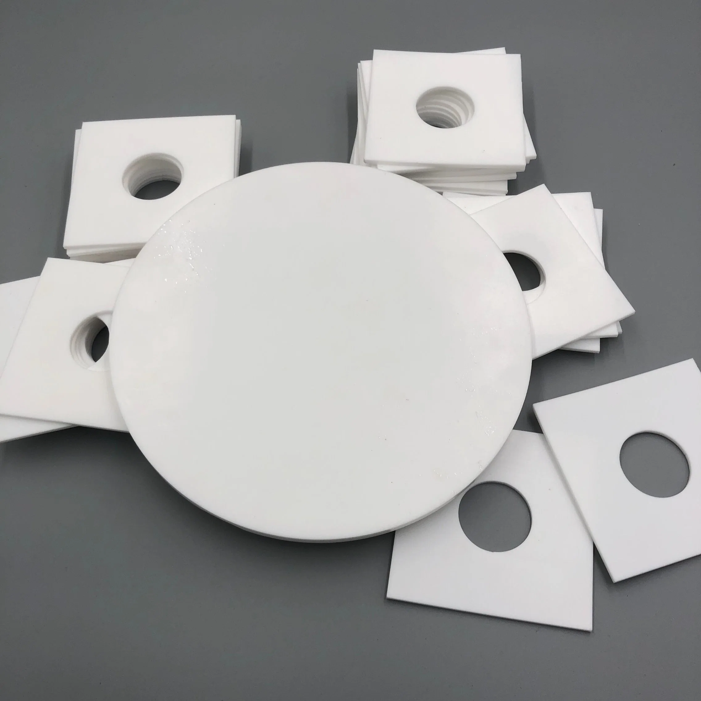 China precio de fábrica Blanco Gasket PTFE de alta temperatura calor aceite Junta de PTFE plana resistente