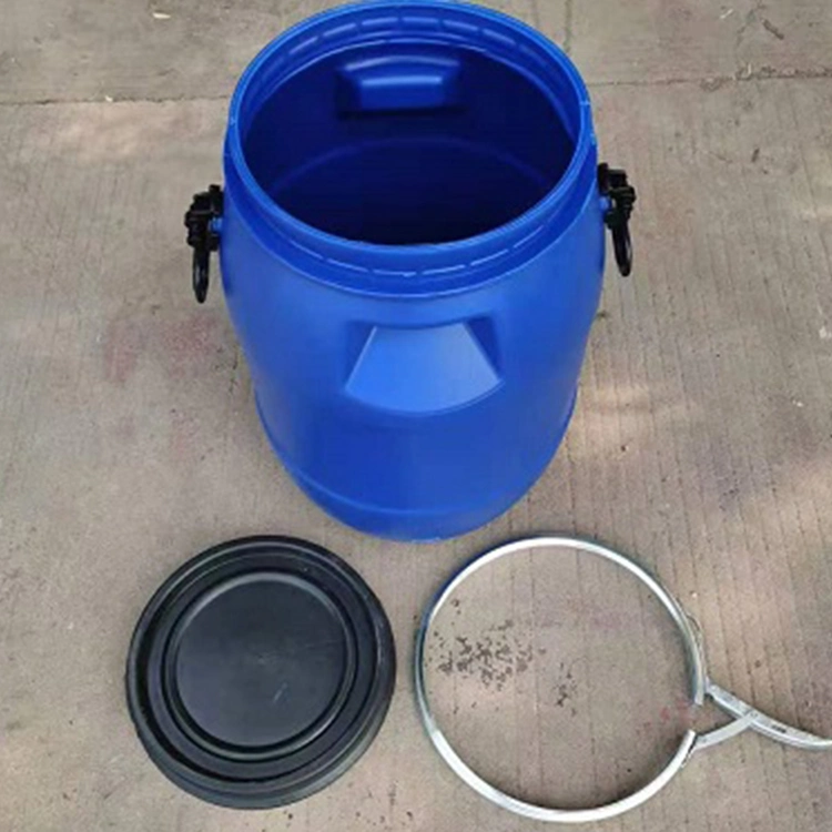 Bidón de agua de plástico azul de 200 litros de HDPE de alta calidad