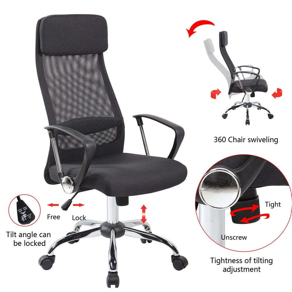 Partner New Model Mesh Office Chair with PP and Chrome Armrest Yoxall