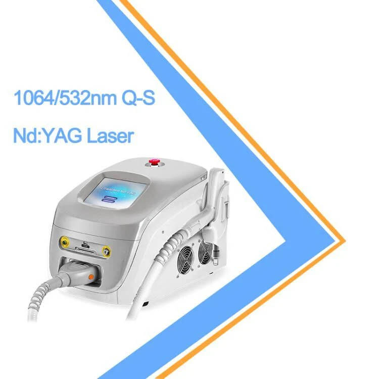 1064 532 Portátil láser Nd YAG máquina de láser de eliminación de tatuajes láser de China