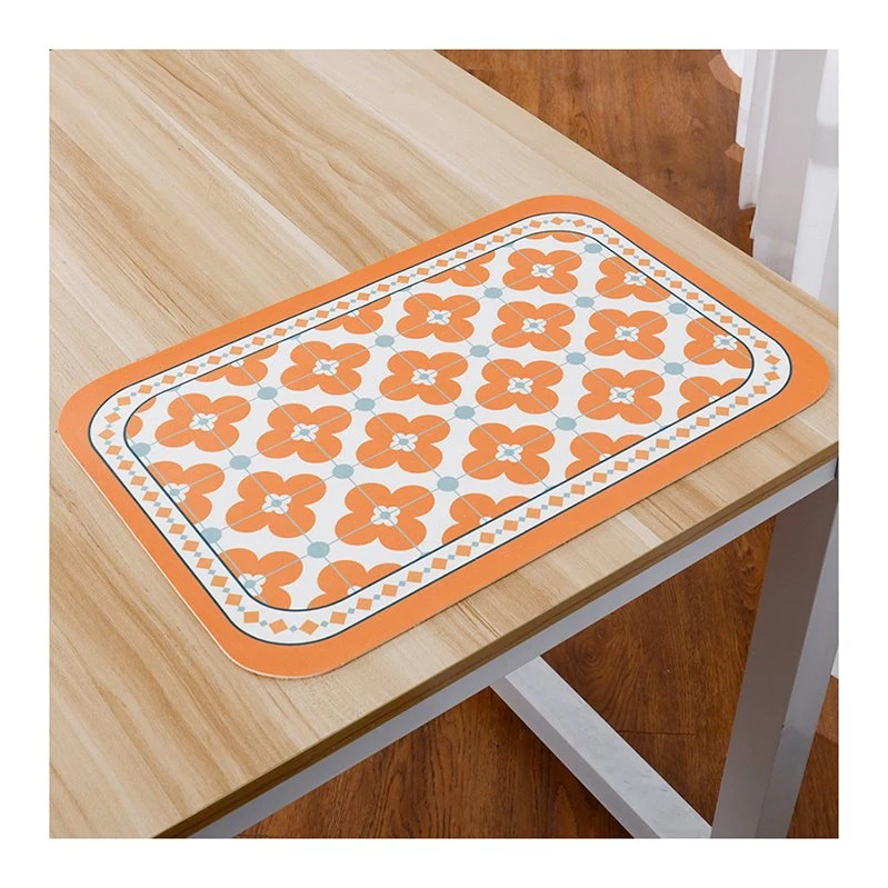 Placemat PVC Placemats Place Gold Round Reversible Individual Custom Rubber Food Rectangular Woven Dining Mats Set PU Table Mat