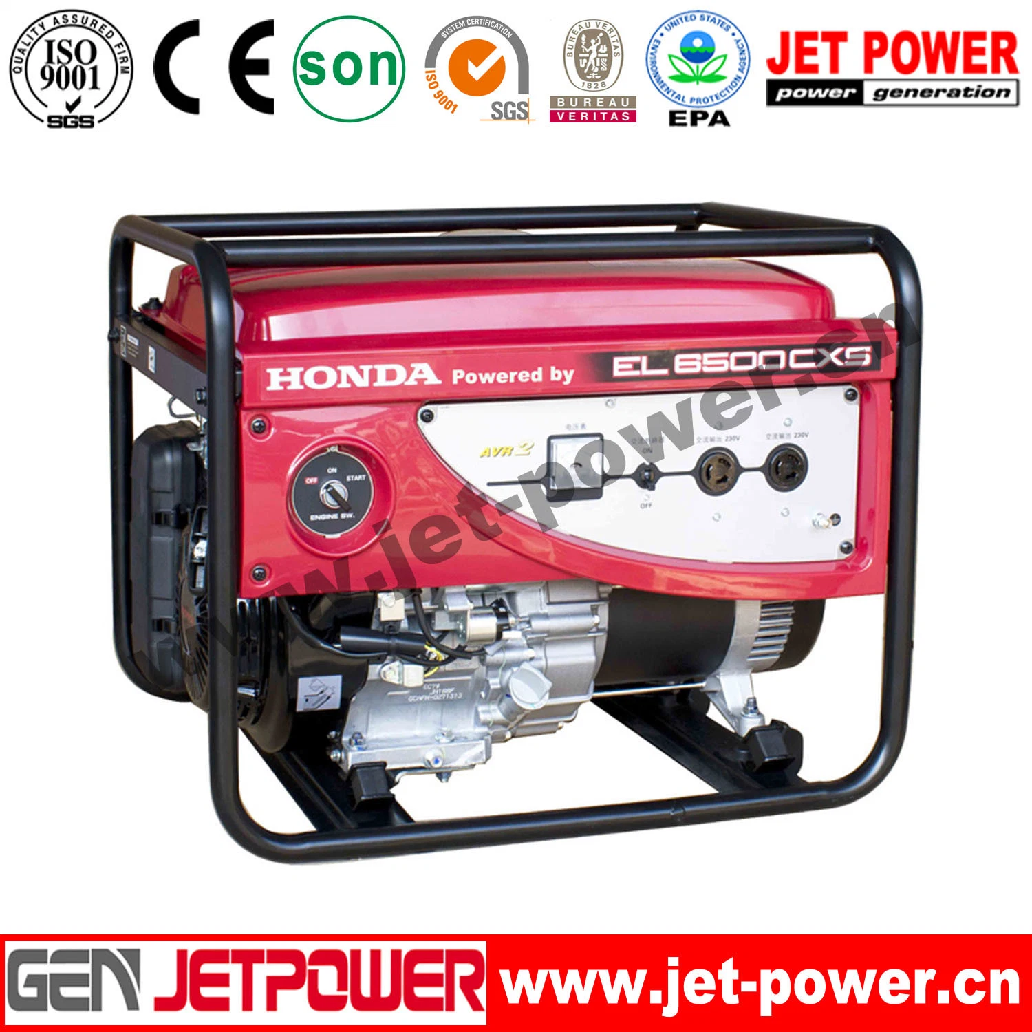 Ep6500 Max Power 5.5kw 5500W Prime Power 5kw 5000W Honda Gasoline Generator with Gx390 Honda Engine