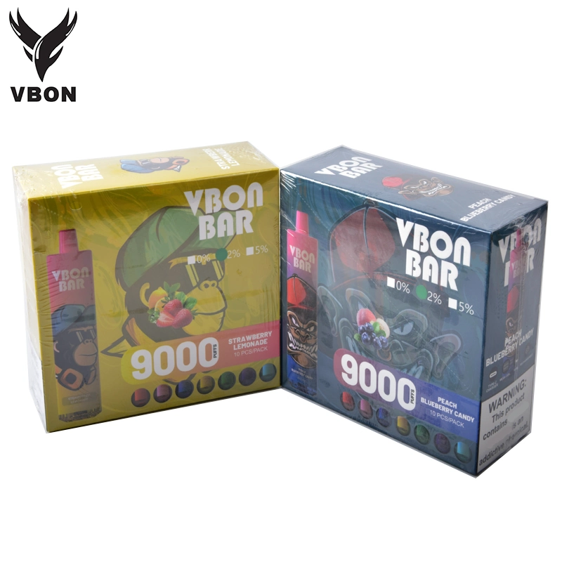 Высокое качество 9K отшелушивающей подушечкой одноразовые Pod Vbon RGB лампа 9000 Puffs одноразовые Vape баров