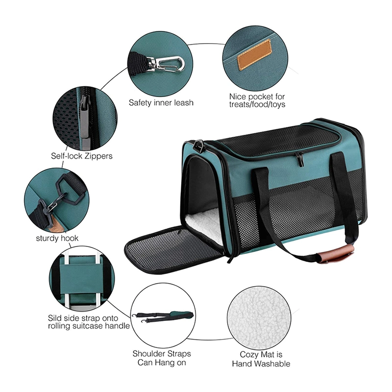 Soft Sided Collapsible Travel Airline Approved Pet Carriers for Small Medium Cats