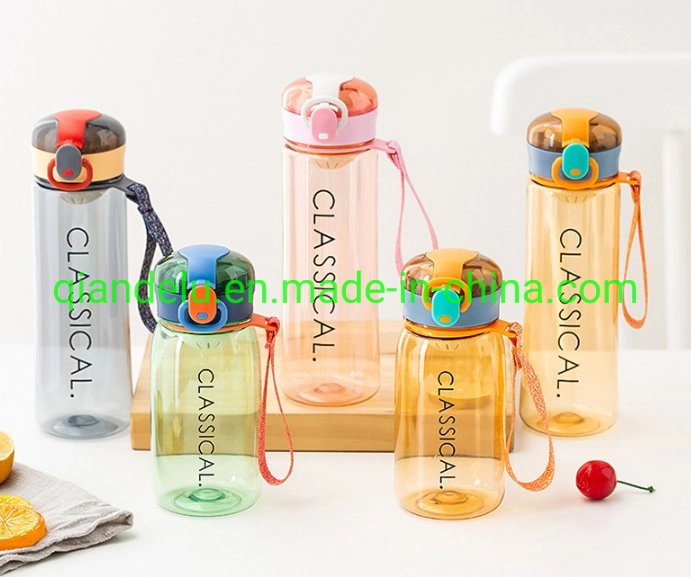 Wholesale/Supplier Promotional BPA Free Tritan Plastic Children Drinking Bottle Cute Travel Bicycle Kids Water Bottle with Portable String