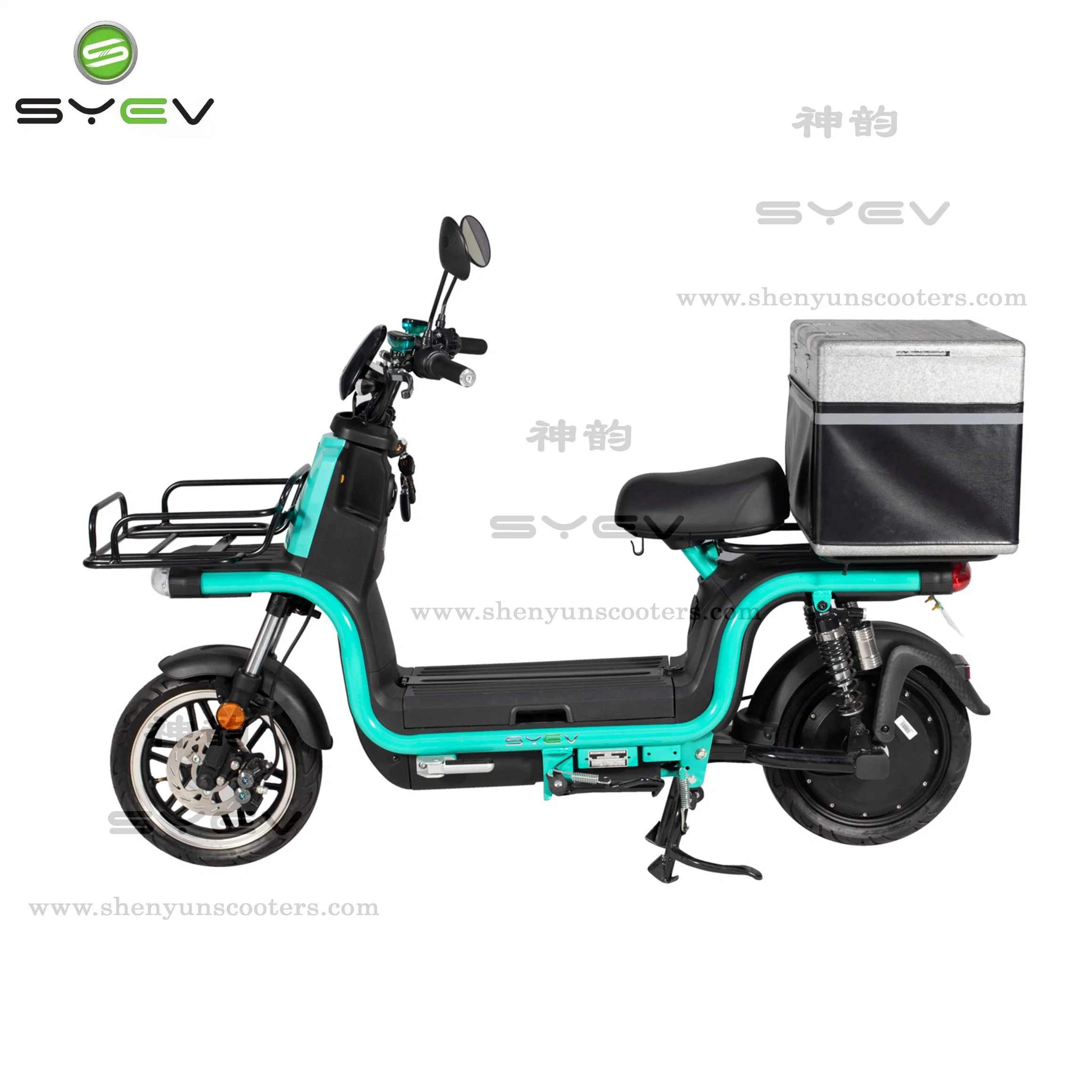 Shenyun The Latest High-End EEC Electric Delivery Bike for Fast Food Delivery 45km/H 1200W Powerful Motor with Shelves