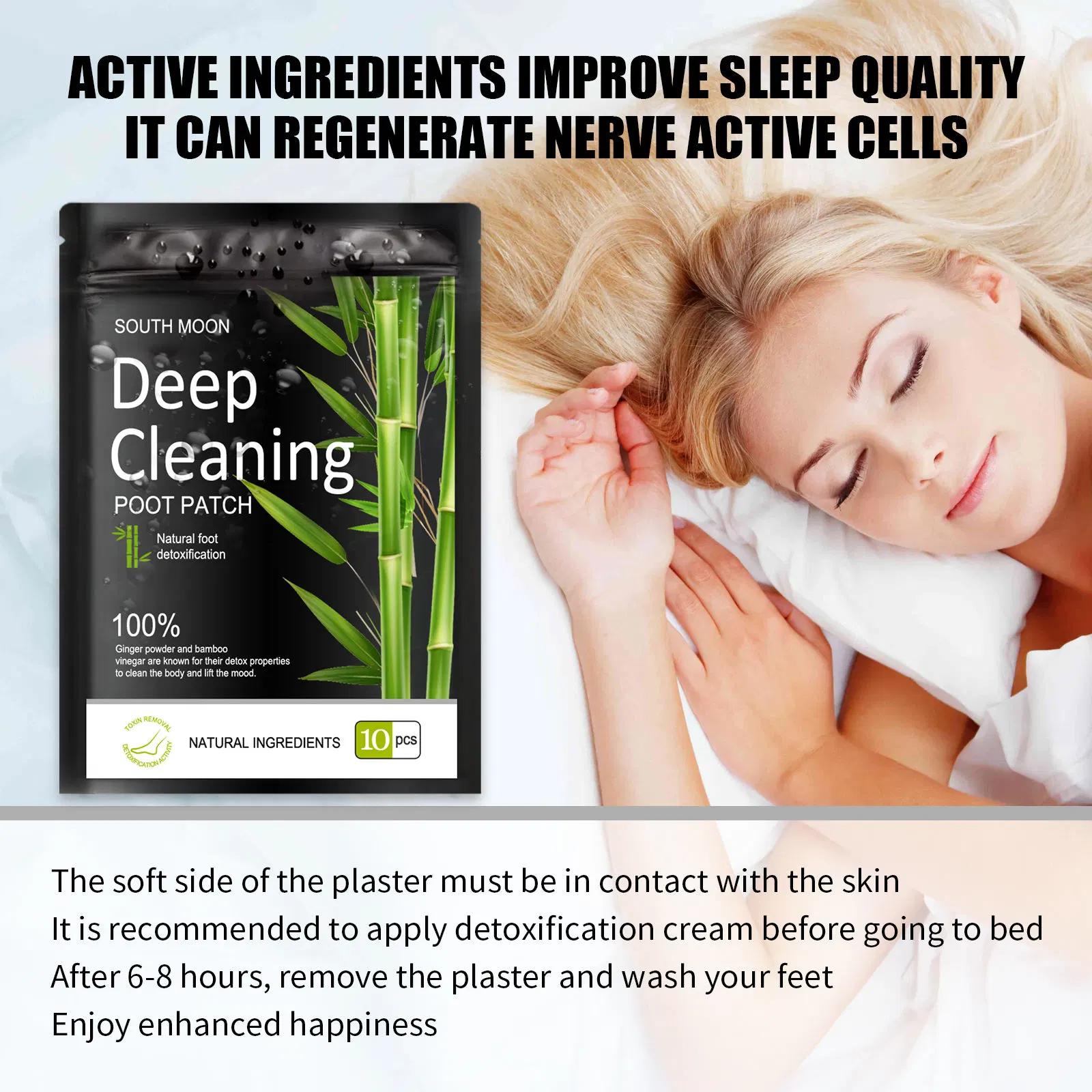 Natural Foot Detoxification Patch Improving Sleep Rapid Beauty Slimming Health Care Stress Pads