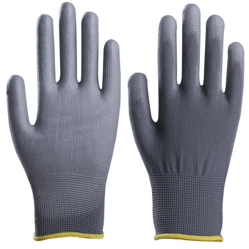 Best Selling Anti Static Safety Industrial Electrical White Nylon Long Life PU Palm Coated PU Dipped Working Gloves