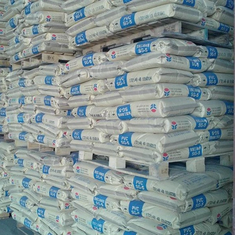 China Proveedor PVC resina SG3/SG5/SG7/SG8 K57 K58 K66 K67 K68 K70 cloruro de polivinilo