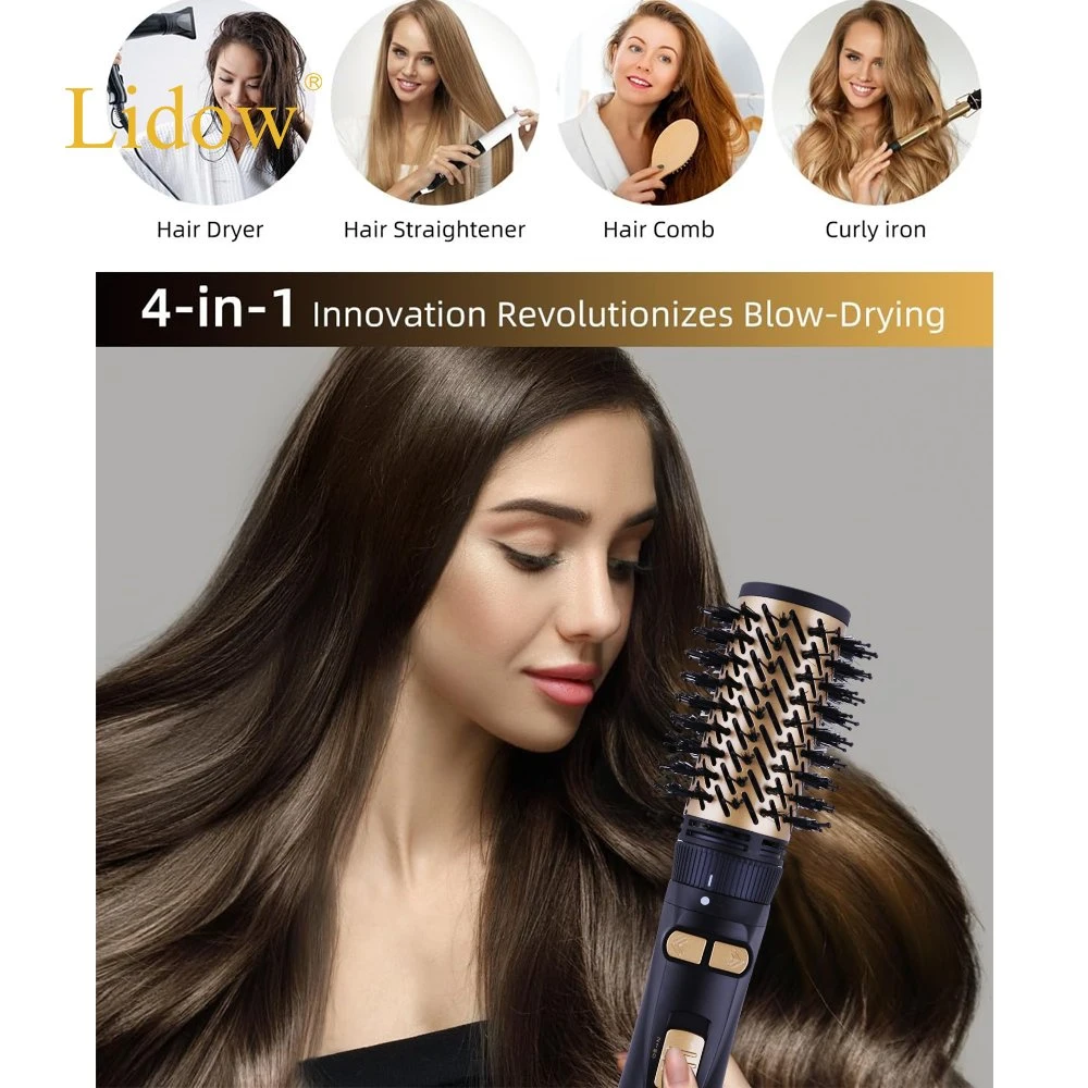 Professional Round Electric Hair Rotating Blow One Step Dryer Brush Hot Air Brush