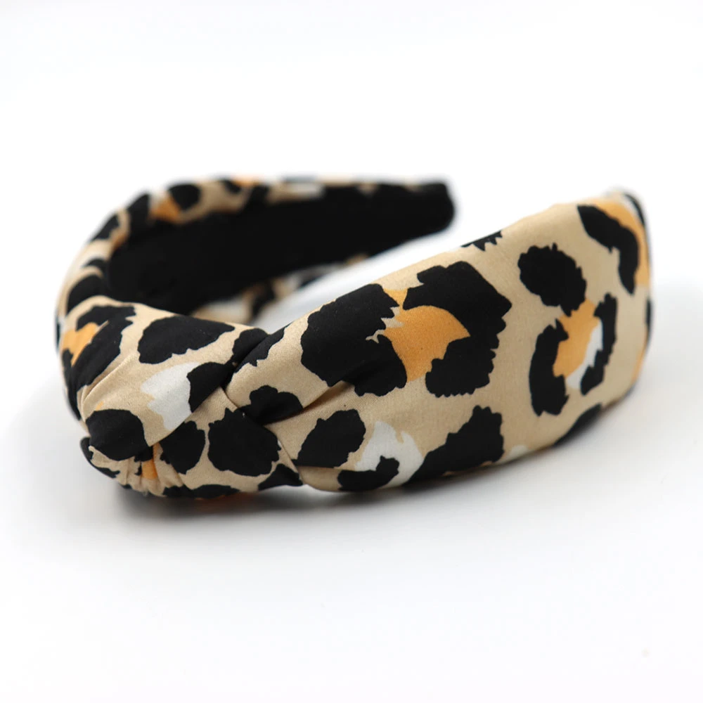 Fashion Fabric Girls Hairband Chain PU Leather Knot Hair Band Headband Adult Women Hair Accessories