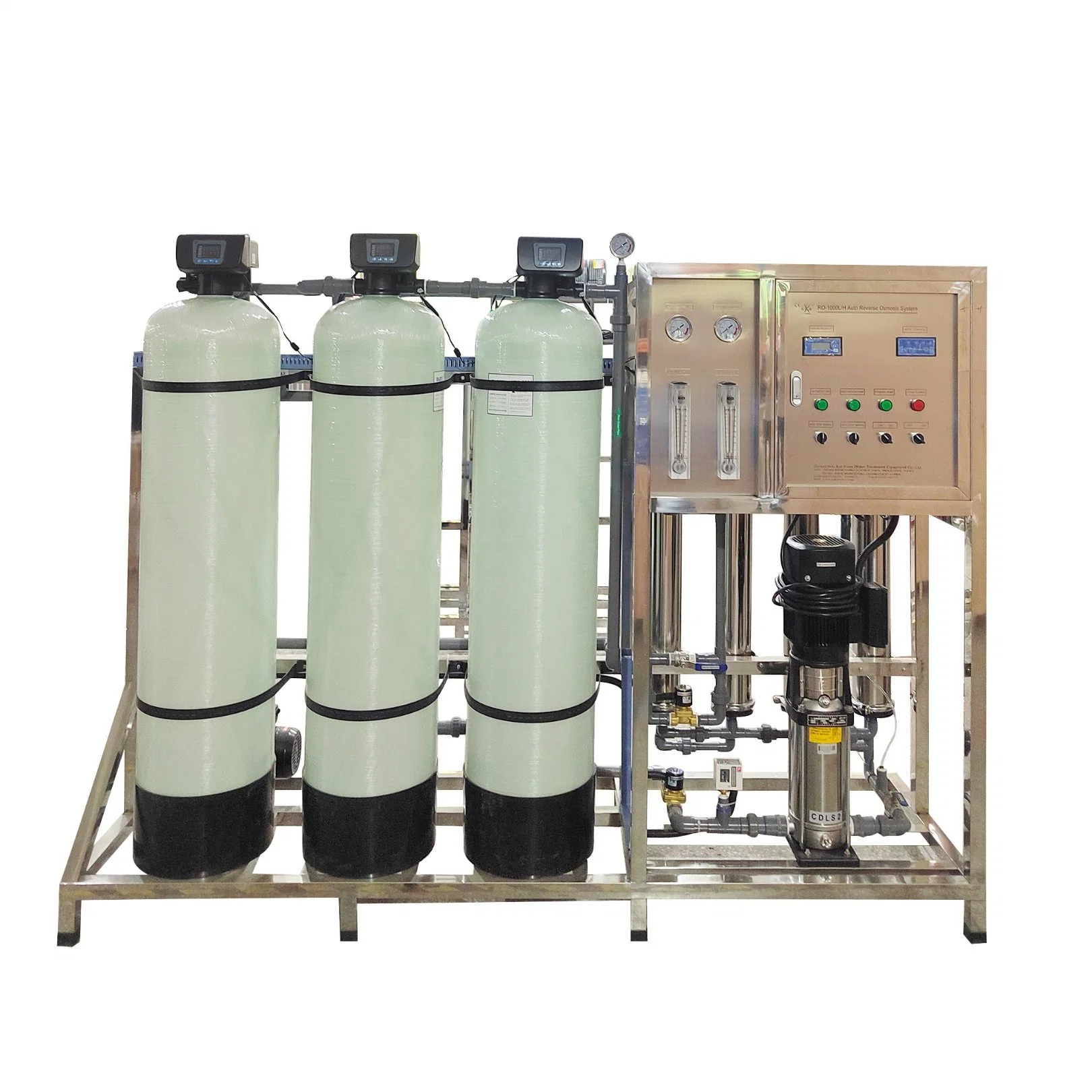 Système de filtration d'eau par osmose inverse de 1000lph, purificateur d'eau, équipement de traitement de l'eau par désalinisation, système de purification de l'eau, usine de traitement de l'eau potable RO.