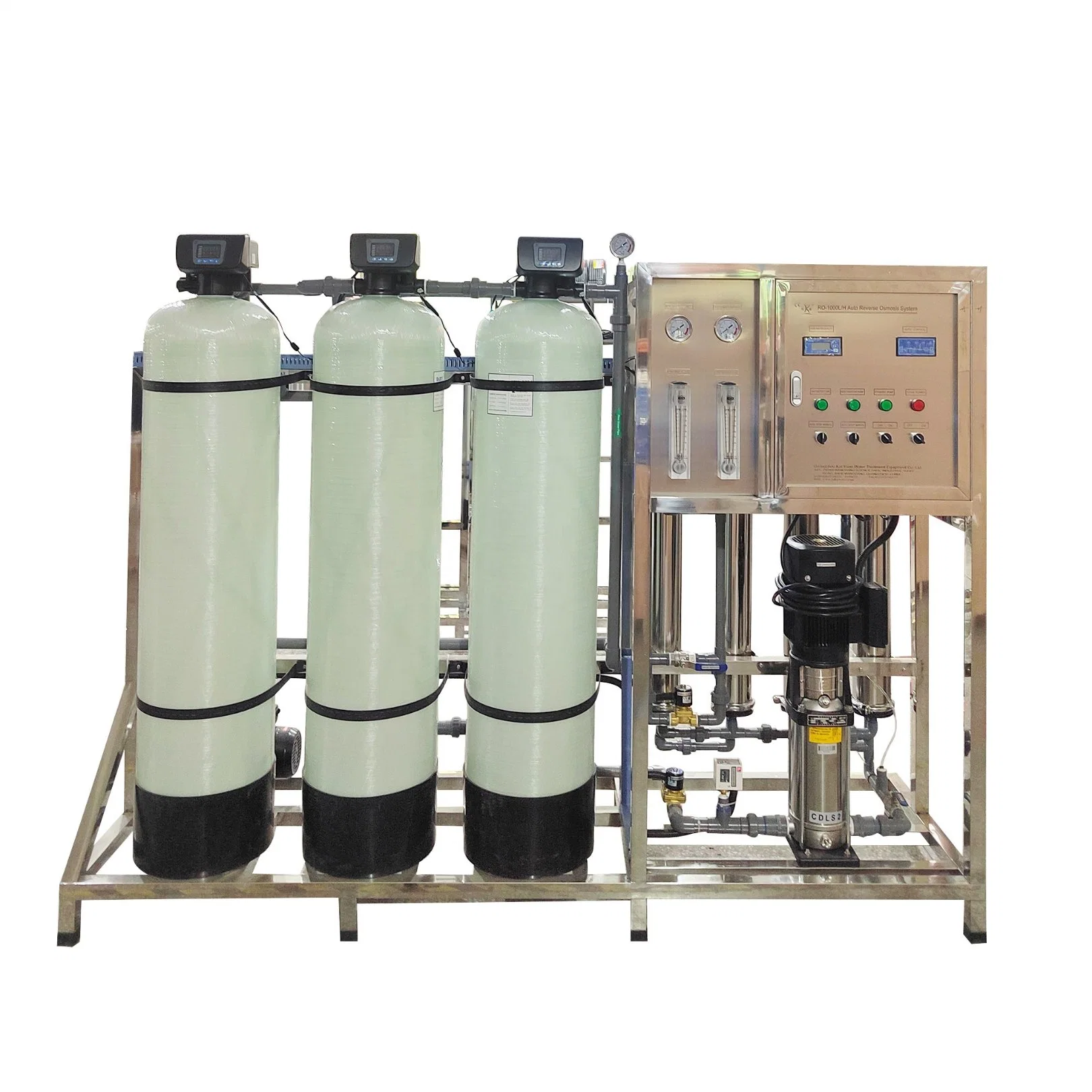 1000lph Reverse Osmosis System Water Filter Purifier Desalination Water Treatment Equipment Water Purification System RO Drinking Water Treatment Plant