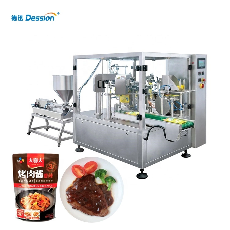 Tomato Sauce Chilli Paste Spice Liquid Doy Pack Filling Machine Packaging Machine