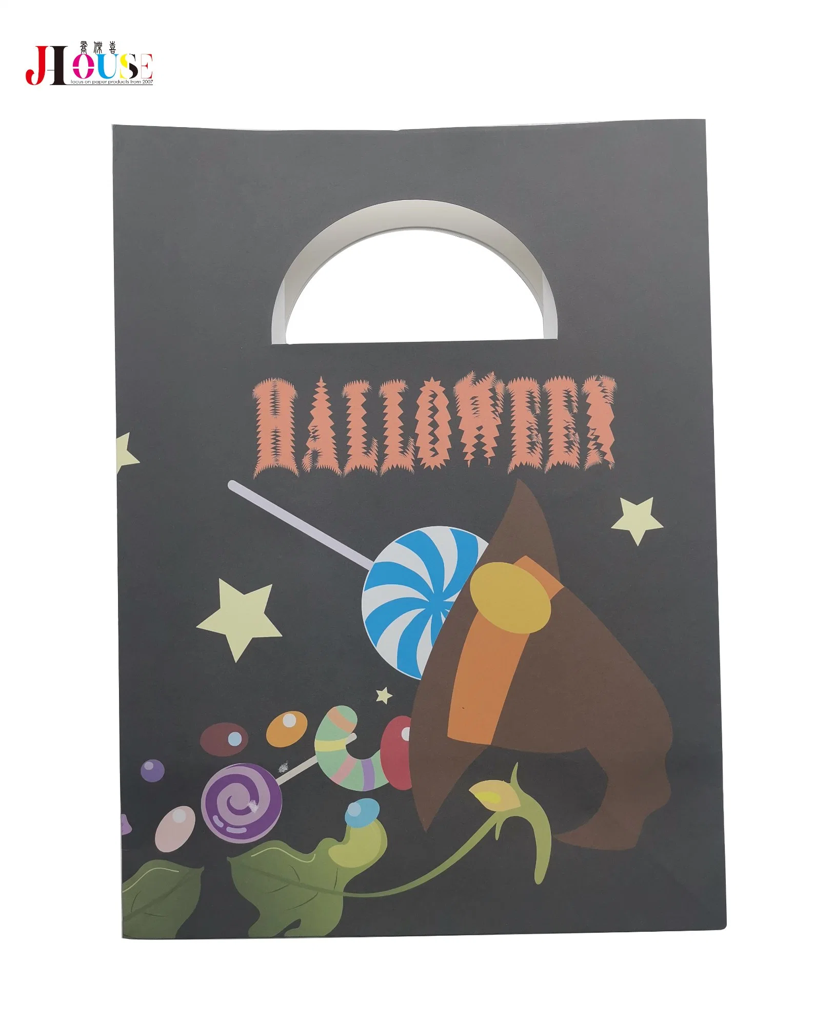 Custom Paper Gift Bag Halloween Gift Bags with Full Color Printing Promotional Bag