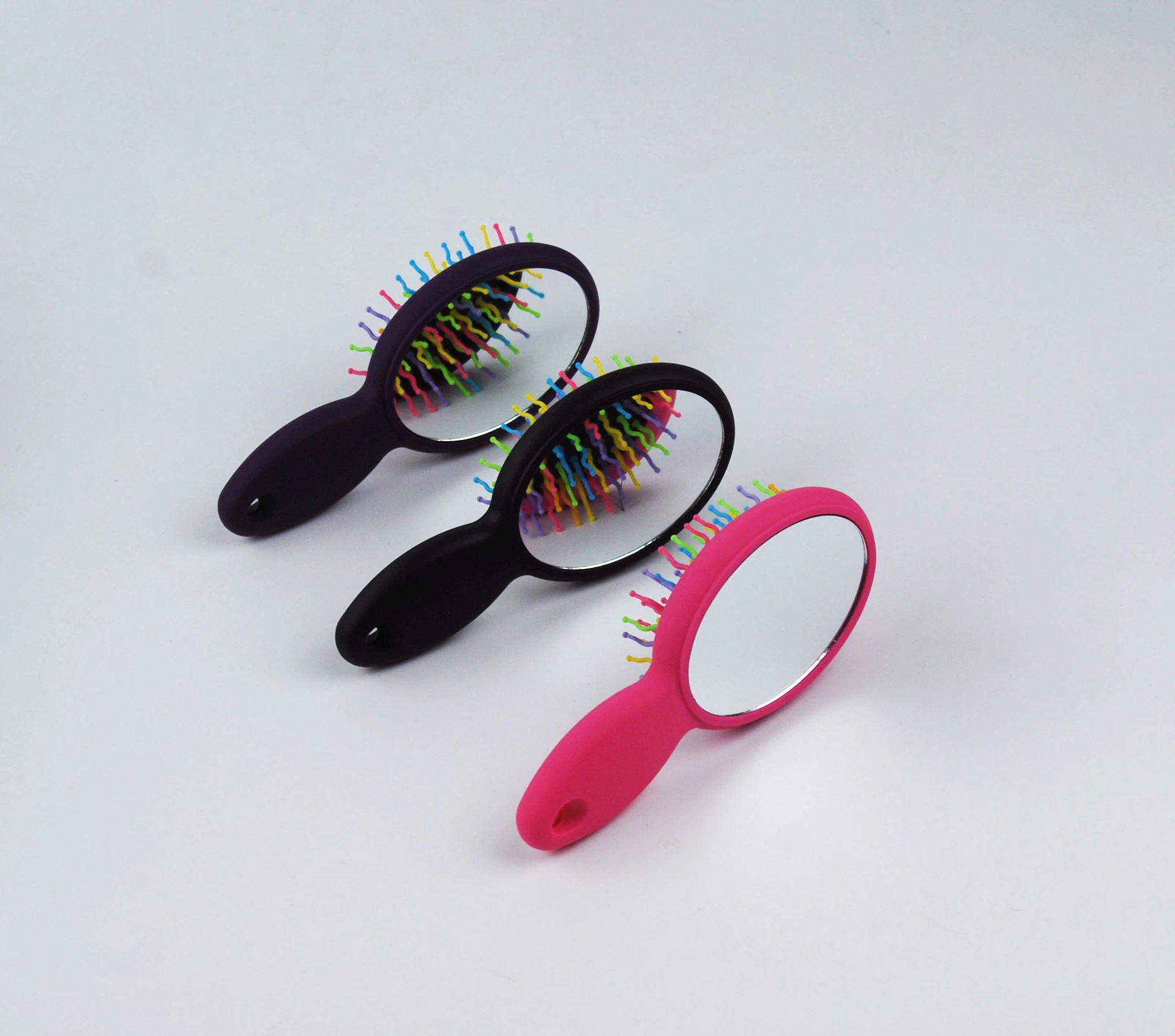 Venta al por mayor de moda Rainbow Cabello Comb Viajes fácil de llevar Cabello Cepillo de colores de diseño de pelo de peine