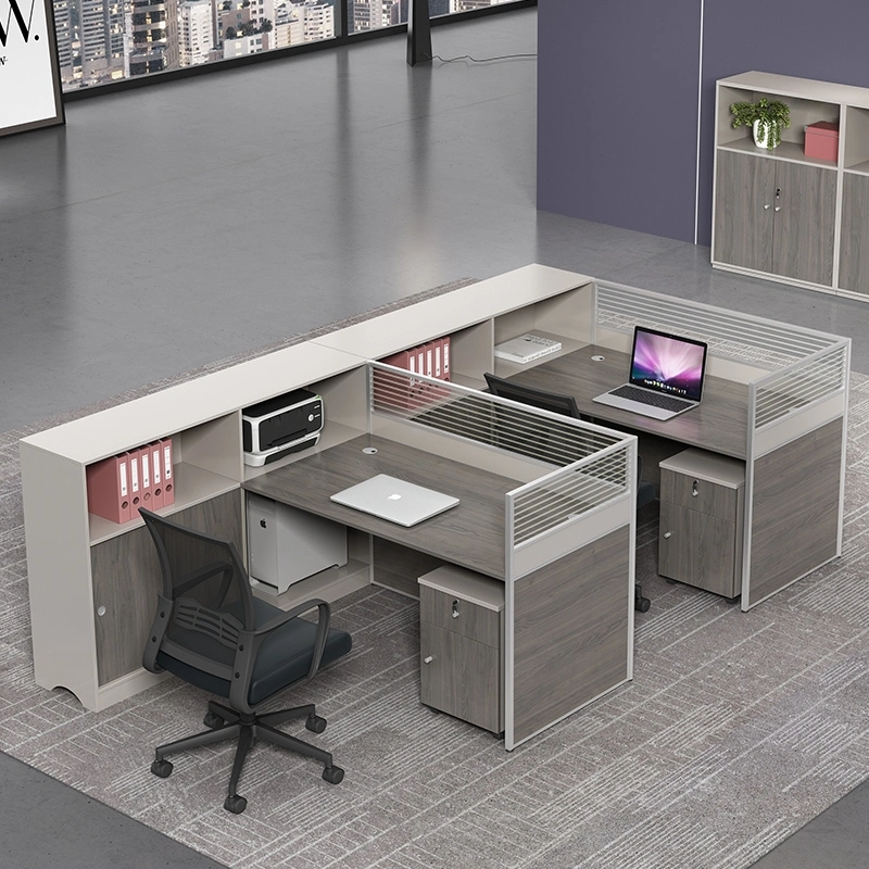 Un design moderne Meubles commerciaux ordinateur Partitions de Workstation 6 personne le personnel du bureau Bureau Table