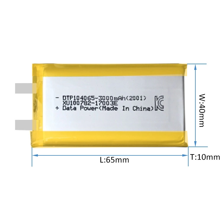 104065 3,7V 3000mAh Data Power Kc Certificación Lipo batería recargable Con Kc