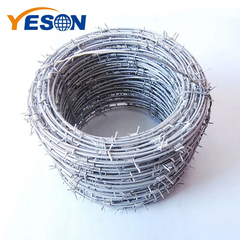 Hot Dipped Galvanized PVC Coated Barbed Wire Razor Barb Wire 25FT 18 Gauge-Great for Security Fencing Craft Fences and Critter Deterrent