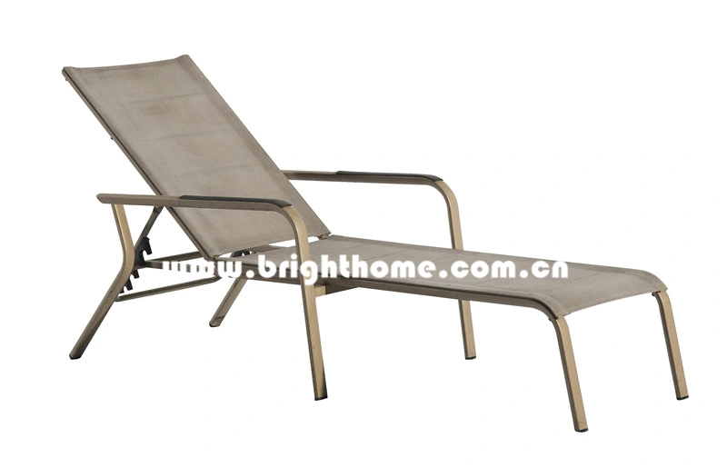 Aluminium Textilene Outdoor Sun Lounger Furniture