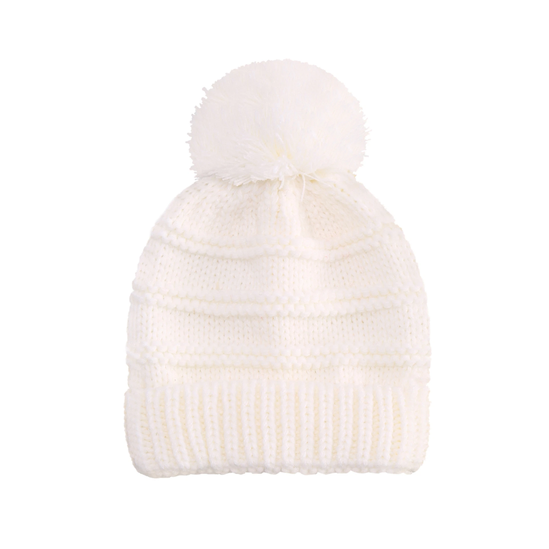 Kundenspezifisches hochwertiges neues Baby Kinder POM POM Baby Ohr für Mädchen Wolle Winter Hüte Strickmütze