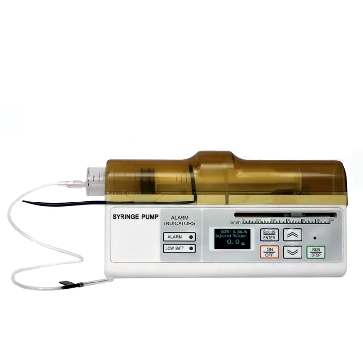 Medizinische hochwertige tragbare Einkanal Spritzenpumpe für Krankenhaus (THR-SP500)
