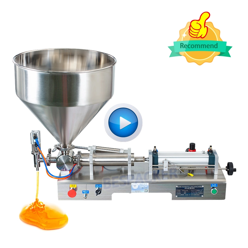 Semi automatic ice cream water liquid honey juice sauce soft drink tomato paste filling machine