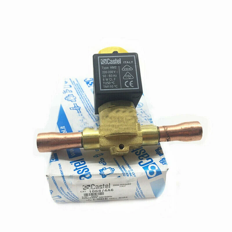 Hf2 1068/4A6 de la válvula de solenoide de Castel 12mm de tubo del sistema de refrigeración