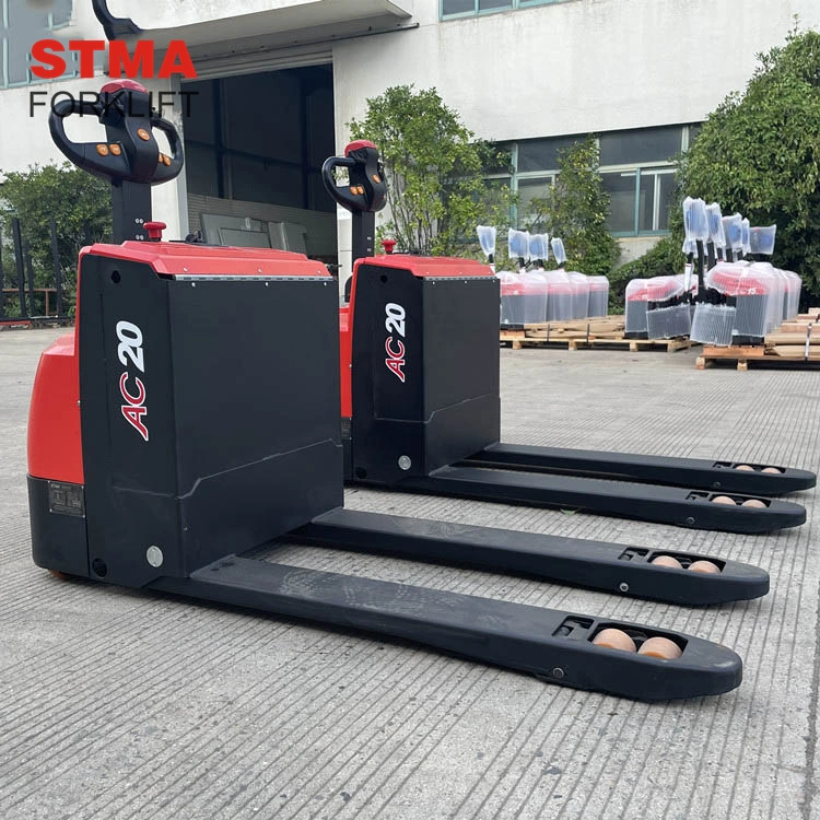 Stma Stand on Pallet Truck Paper Roll Clamp 2ton 2tonne Electric Pallet Jack with AC Zapi Controller