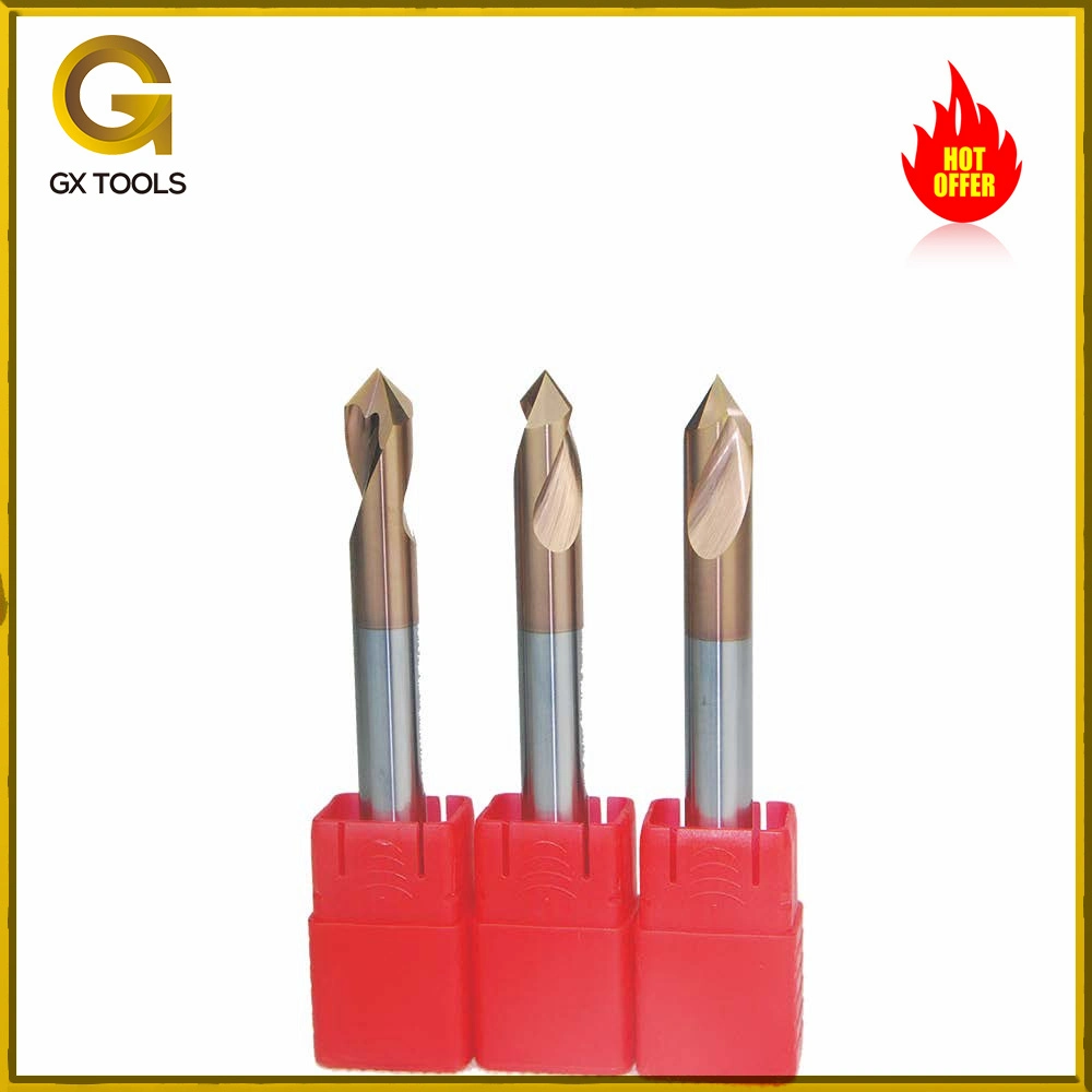 Solid Carbide Spot Drill Straight Spiral Slot Pilot Drill 60 /90 /120degree