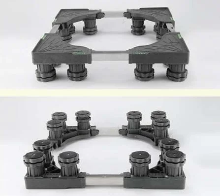 Base móvil ajustable base móvil multifuncional para secador, lavadora y nevera (ABS)