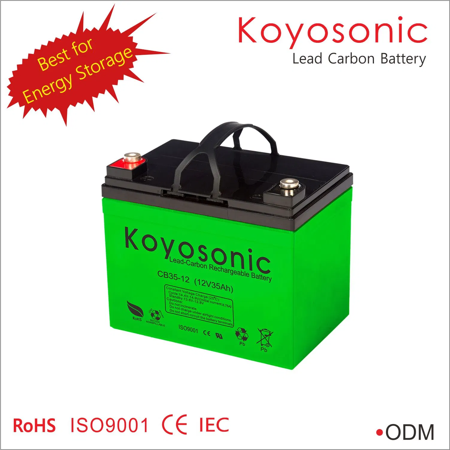 6V 225Ah-adrig Carbon Batterie mit 3000 Zyklen