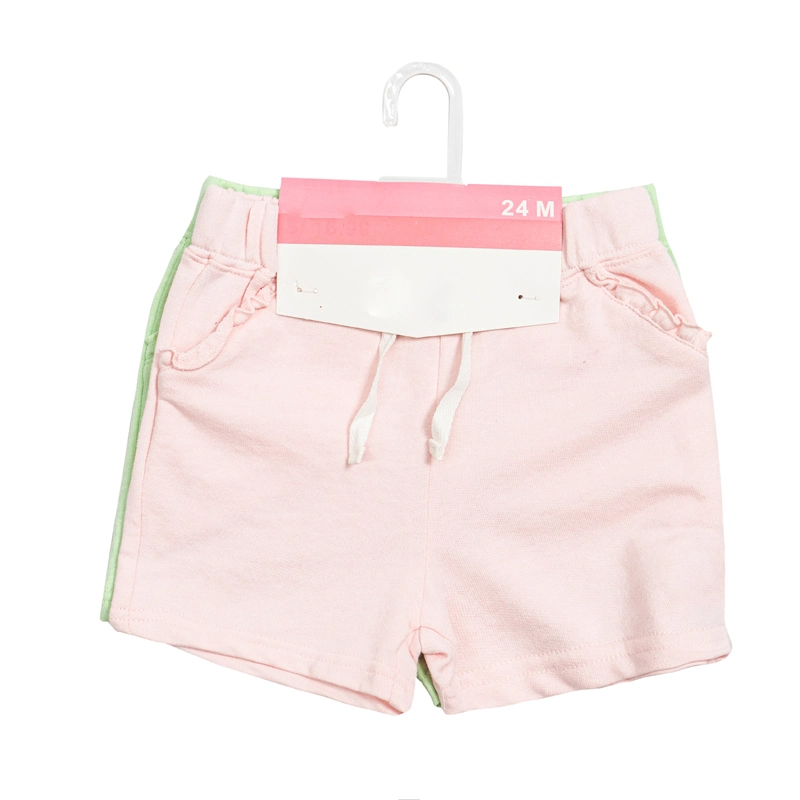 Custom Logo Baby Kids Girls Shorts French Terry Cotton Elasticwaist Drawstrings Toddler Kids Girls Shorts