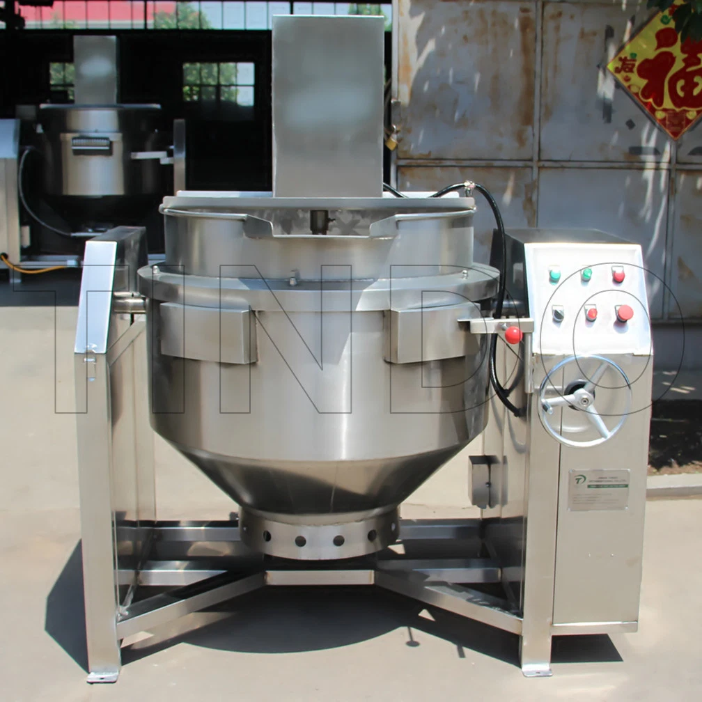 Best Selling Industrial Sauce Gas Heating Planetary Stirring Cooker Central Kitchen Automatic Cooking Mixers