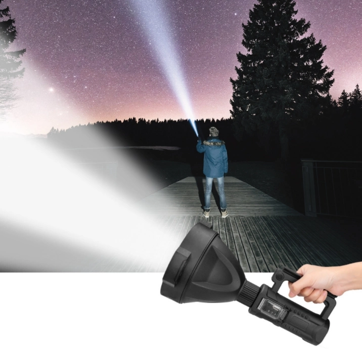 Rechargeable Super Bright LED Torch Lamp Long Beam P50 10W Torch Lamp Water Resistant Handheld Torchlight Searching Powerful LED Flashlight