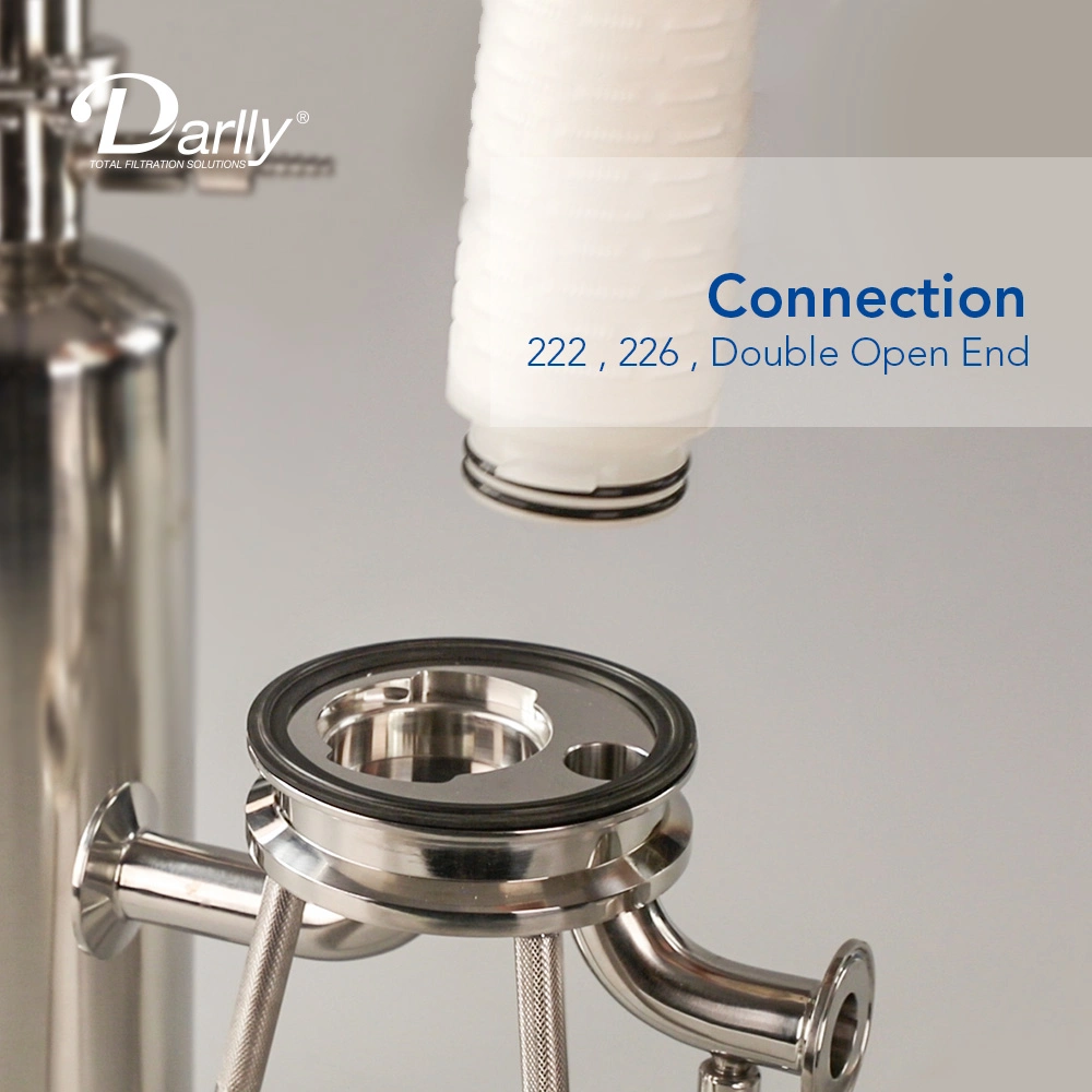 Sanitary Design Stainless Steel 316L Filter Housing with Ultra-High Polishing Level Ra<0.4um, Tri-Clamp Connection