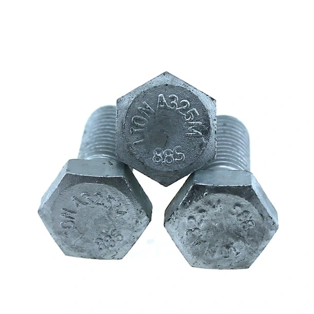 A325m A307gradea A490 Zinc Grade10.9 HDG Heavy Dacromet Duplex Alloy Steel 1.4529 B5 B6 B7 B16 Chromate L7 L7m L43 L71 Black Locking Patch Structure Hex Bolt