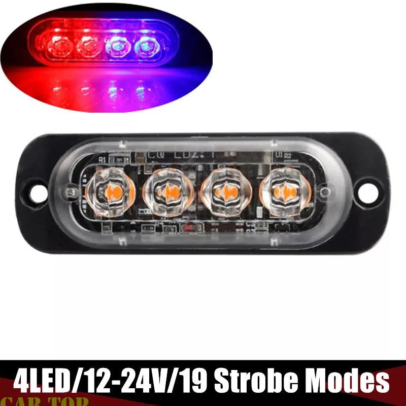 12V 24V 6 LED Car Bus Truck Trailer Lorry Side Marker Lights Brake Signal Lamp Blinker Light Indicator Side for Bus Truck Carava