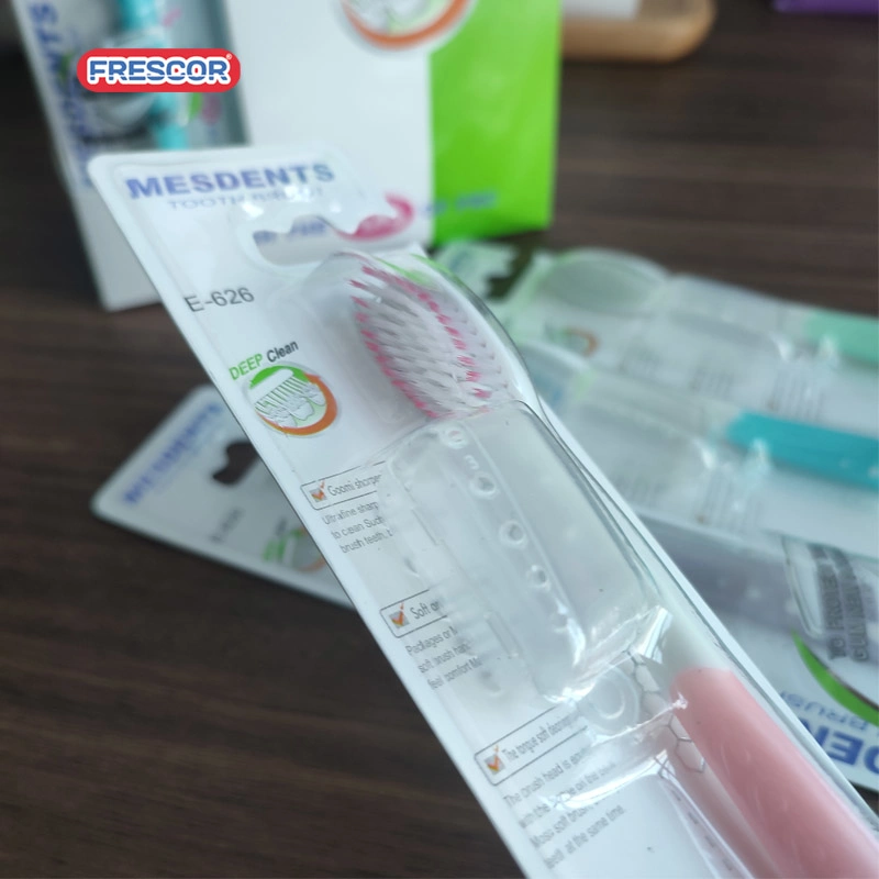 Customized Color OEM Big Head Cheap Soft Double-Tapered Bristles Adult Toothbrush