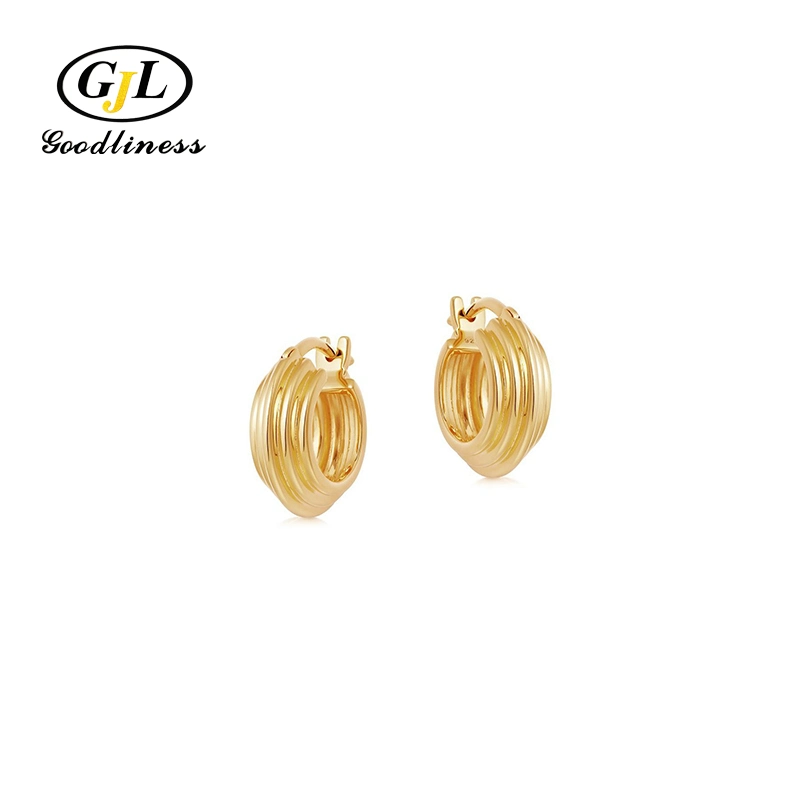 Wholesale/Supplier Golden Plated Mini Spindle Earrings Hip Hop Circle Hoop Earrings Jewelry