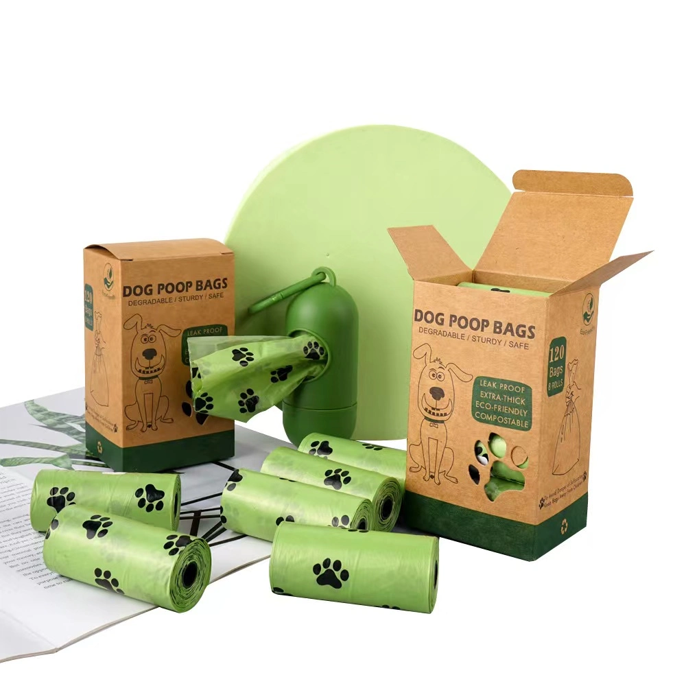 Fast Delivery Amazon Compostable 100% Biodegradable Corn Starch PLA Pbat Pet Dog Poop Bag Waste Plastic Bag Poo Garbage Plastic Bag