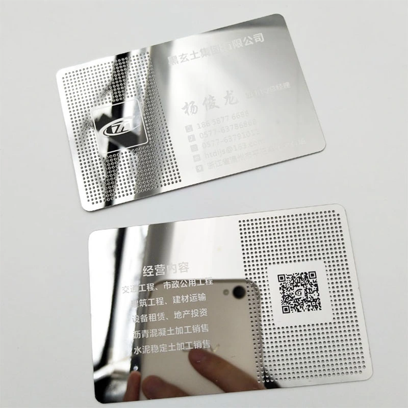 Cr80 Personalised Double Side Cut out Golden Laser Cut Business Card Metal Card